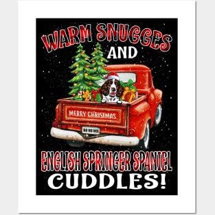 Warm Snuggles And English Springer Spaniel Cuddles Posters and Art